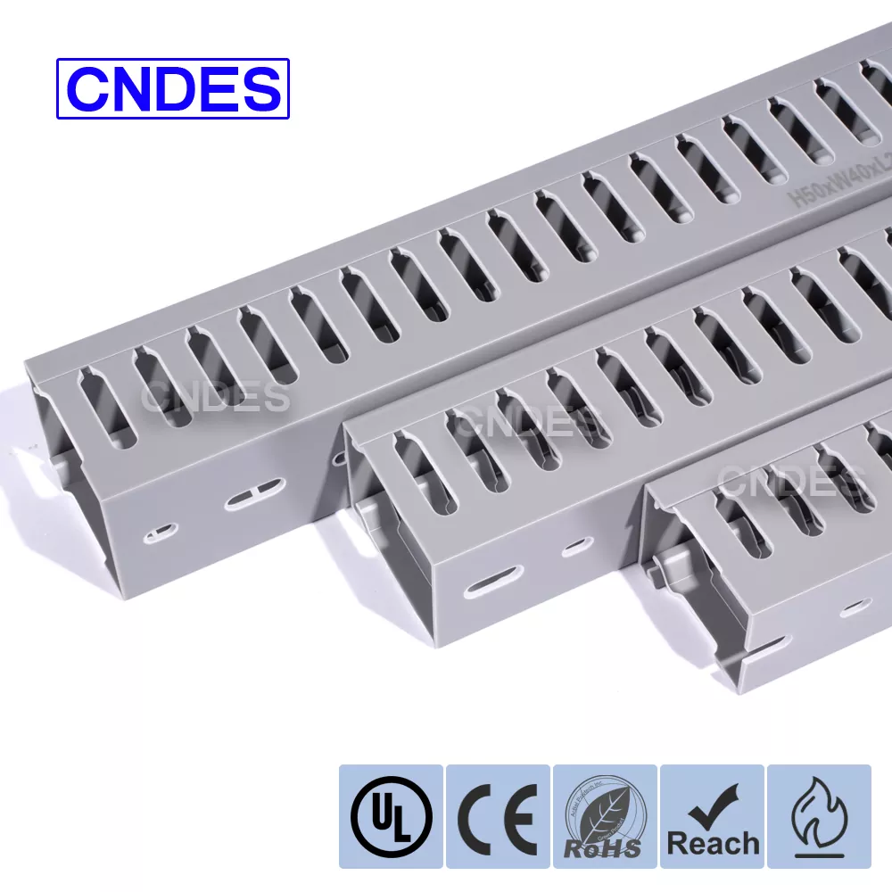 ¿Cómo mejora el conducto de cableado de ranura ancha la organización del panel eléctrico?