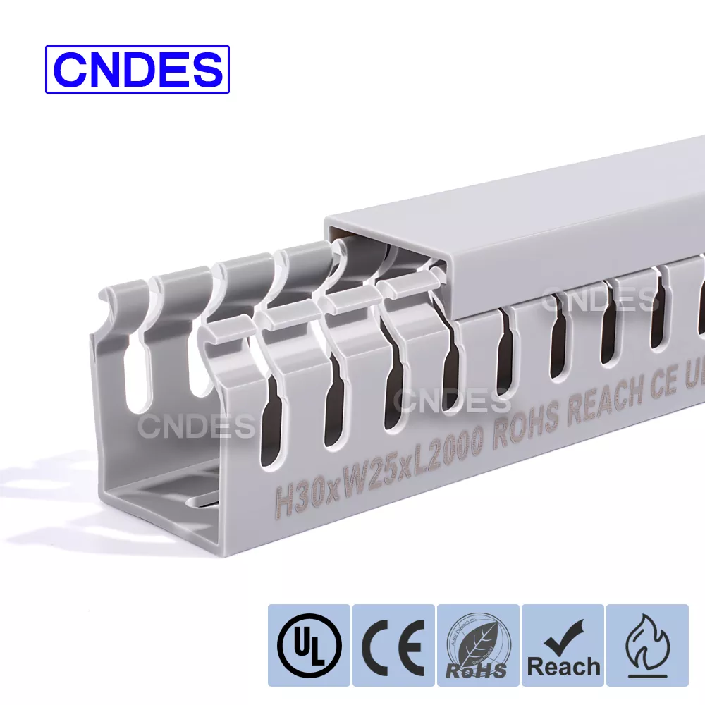 Conducto de protección de alambre de PVC ranurado 30 × 25