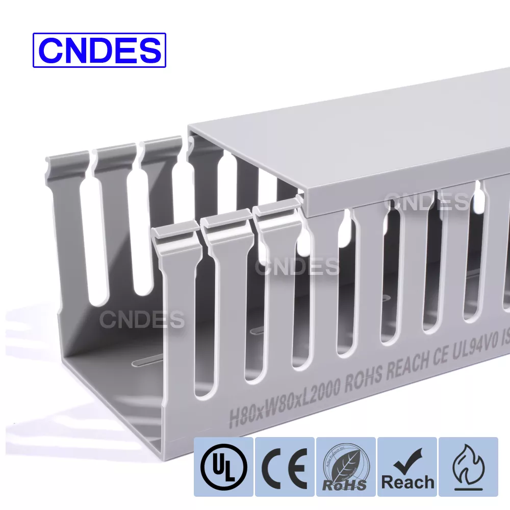 Conducto de cableado de centralita de PVC ranurado 80 × 80