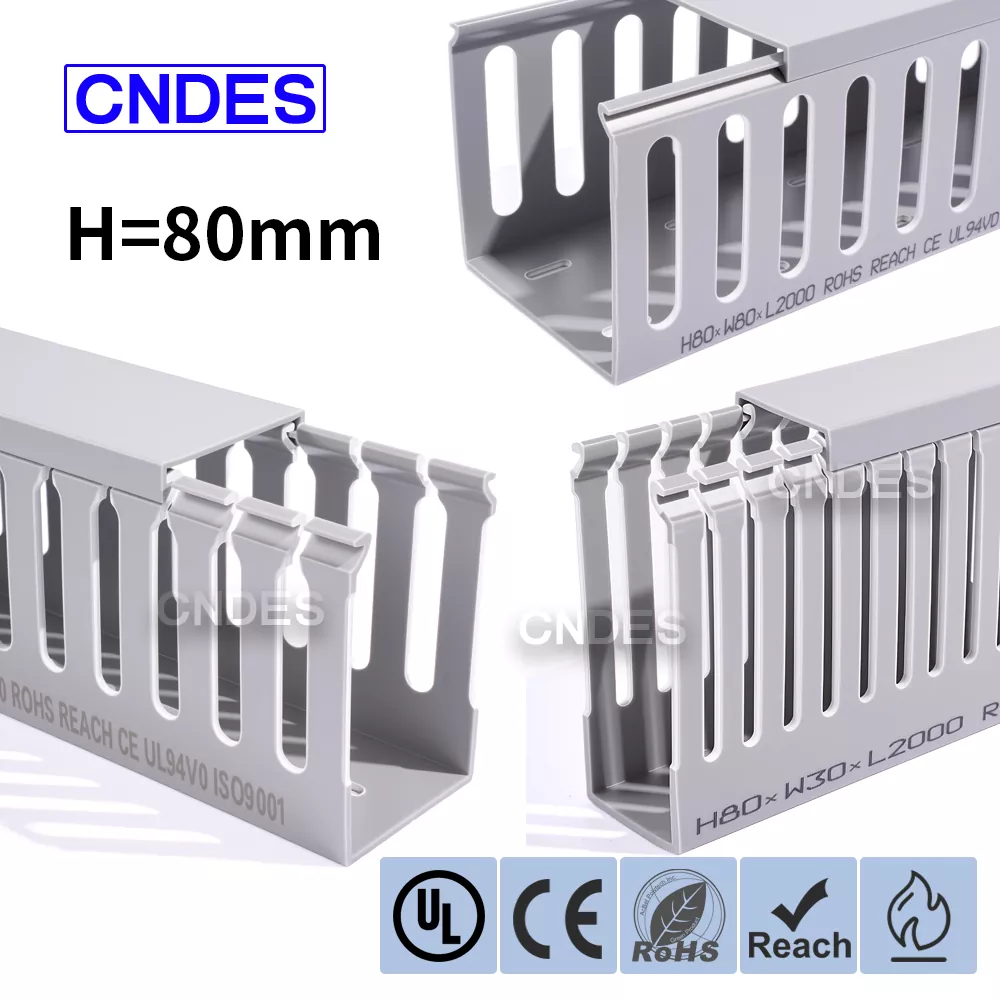 Conducto de cable de automatización de PVC ranurado de 80 alturas