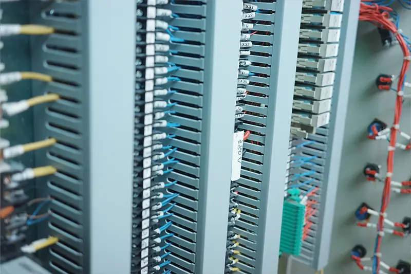 Conductos de cableado azules