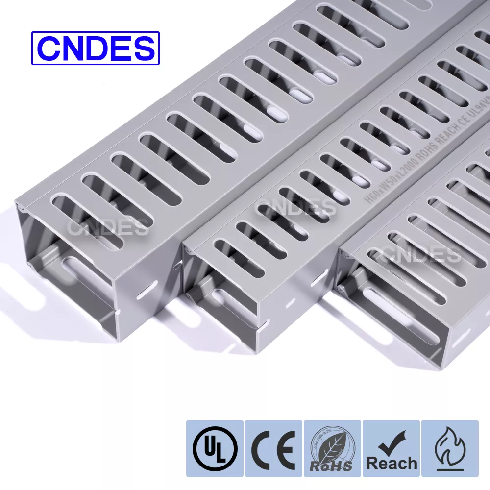 Canalización de cableado con ranura cerrada de PVC