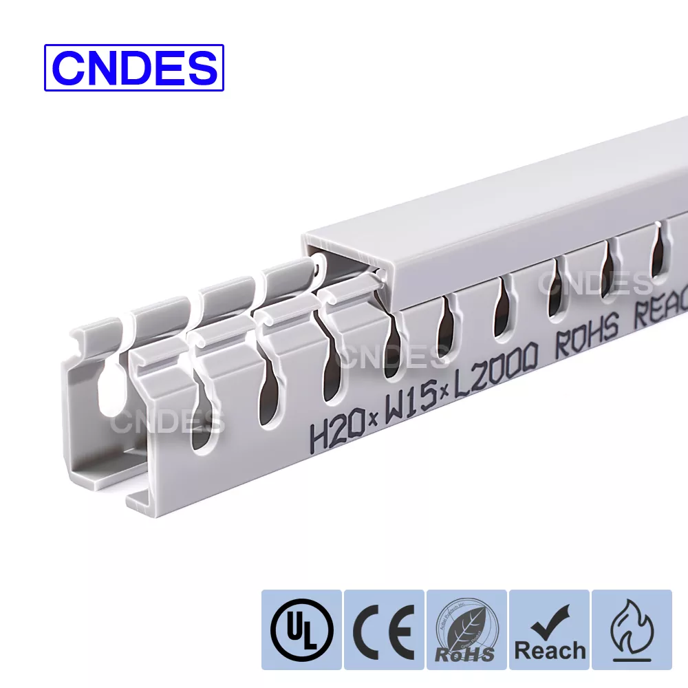 Conducto para cables eléctricos de PVC ranurado de 20 mm de altura